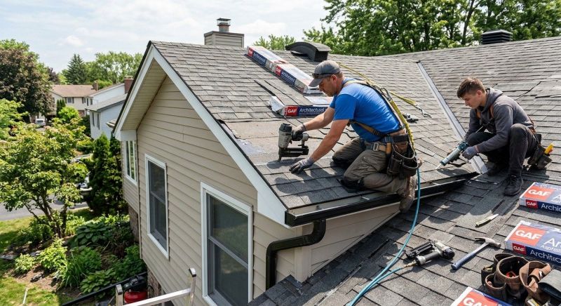 Our team working on Roofing Service projects in Cobb County, GA