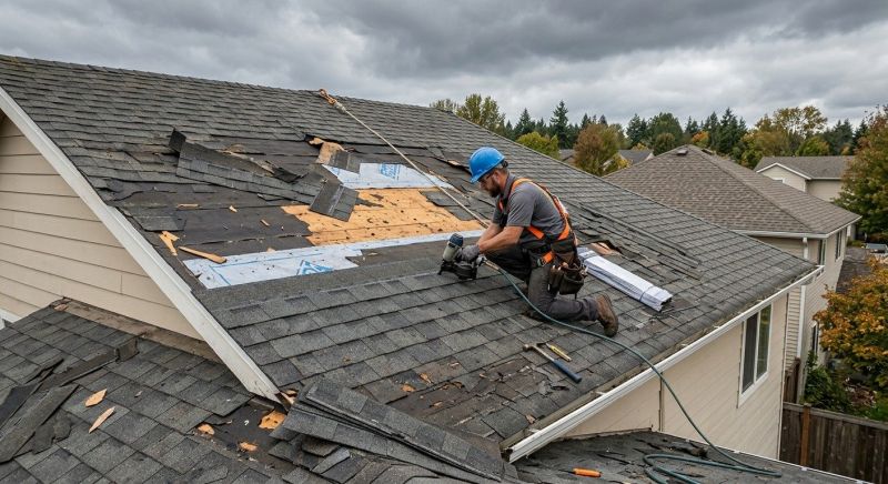 Damaged Roof Replacement in Decatur, GA