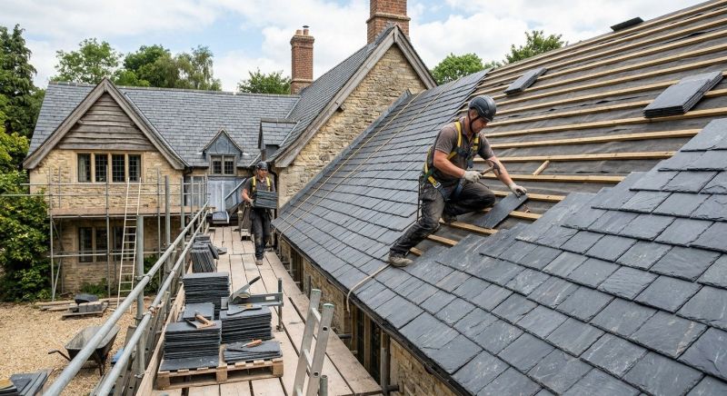 Slate Roof Construction in Lawrenceville, GA