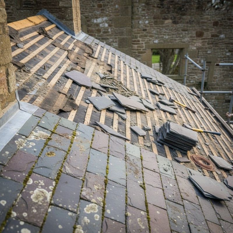 Slate Roof Replacement in Canton, GA
