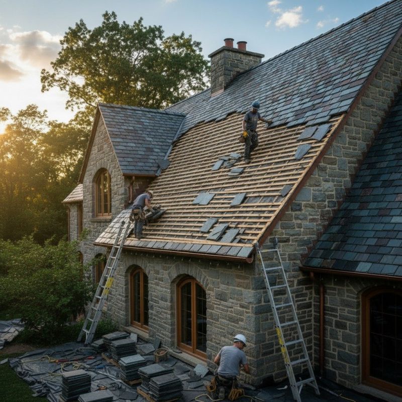 Slate Roof Replacement in Dekalb County, GA